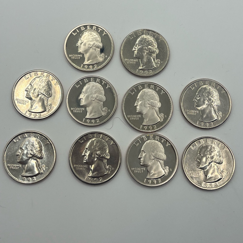 Us 1992 Frosted Quarter Dollar Error Coin Us 1992 Frosted Quarter Dollar Error Coin